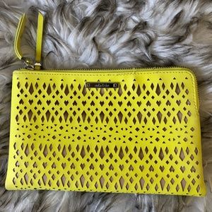 Stella and Dot Citrine Perforated Double Clutch